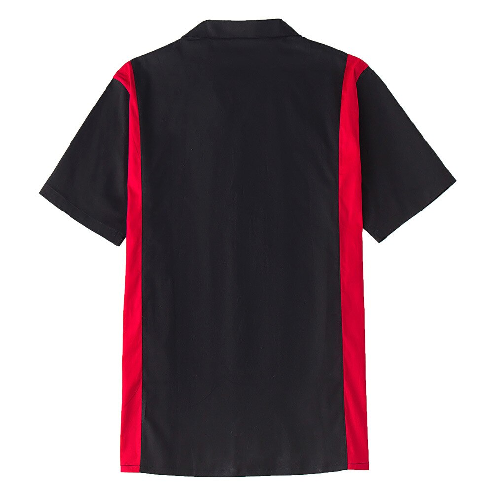 Mens Vintage Style Bowling Dress Shirt - Side Panel