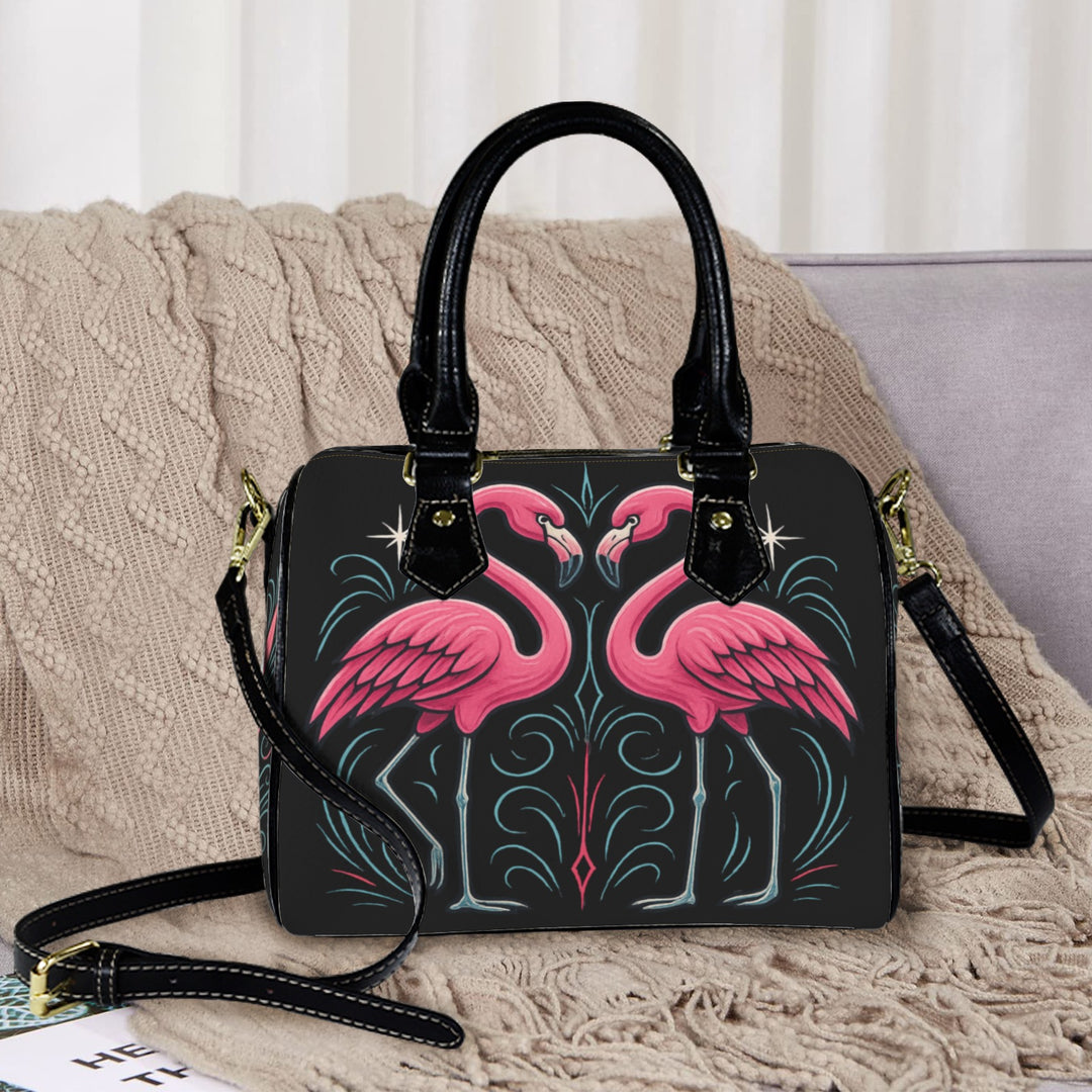 Custom Flamingos Handbag