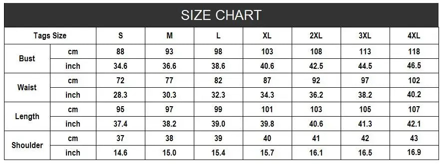Size chart for Tropical Pinups Black Western Cowgirl Swing Dress in inches and centimeters.