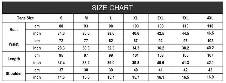 Size chart for Tropical Pinups Black Western Cowgirl Swing Dress in inches and centimeters.
