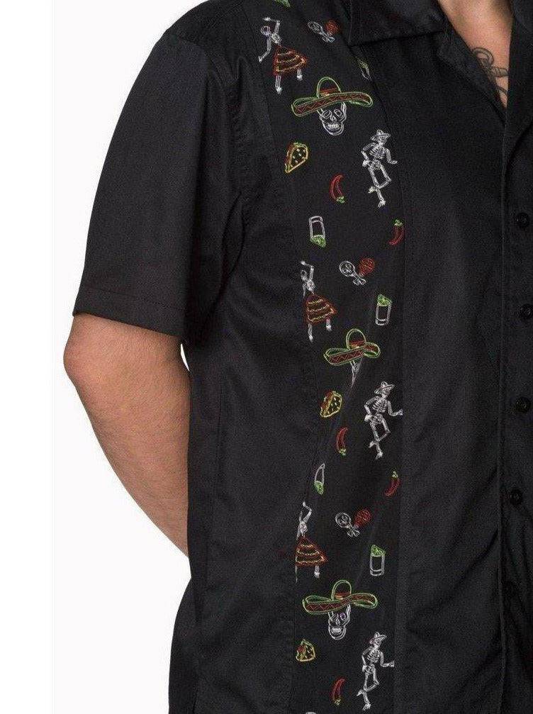 MIDNIGHT CITY MENS BOWLING SHIRT S-2XL - Poison Arrow Retro
