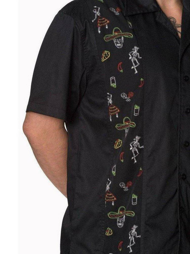 MIDNIGHT CITY MENS BOWLING SHIRT S-2XL - Poison Arrow Retro