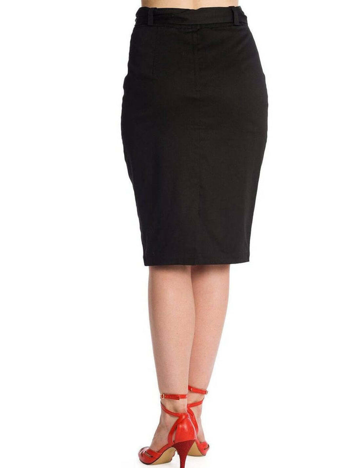 Blooming Rose Rockabilly Pencil Skirt - Poison Arrow Retro