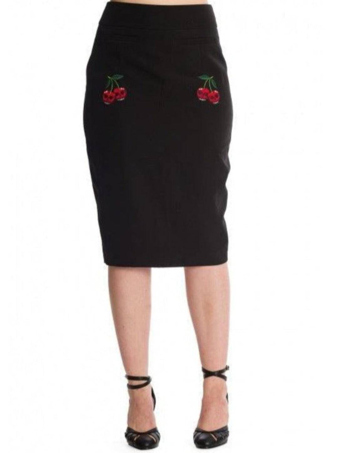 Black Retro Pencil Skirt Poison Arrow Retro