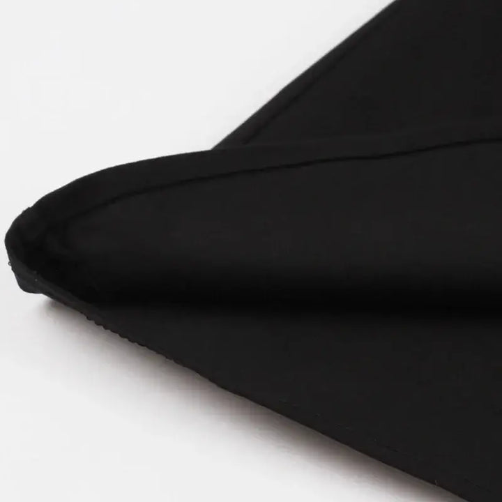 Close-up of the soft black fabric of the Bat Embroidered Vintage A-Line Halloween Dress.