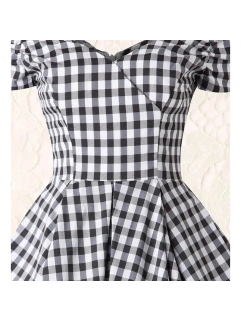 Black & White Plaid 50's Dress