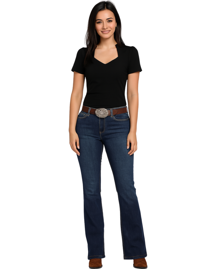 Bridget retro top black