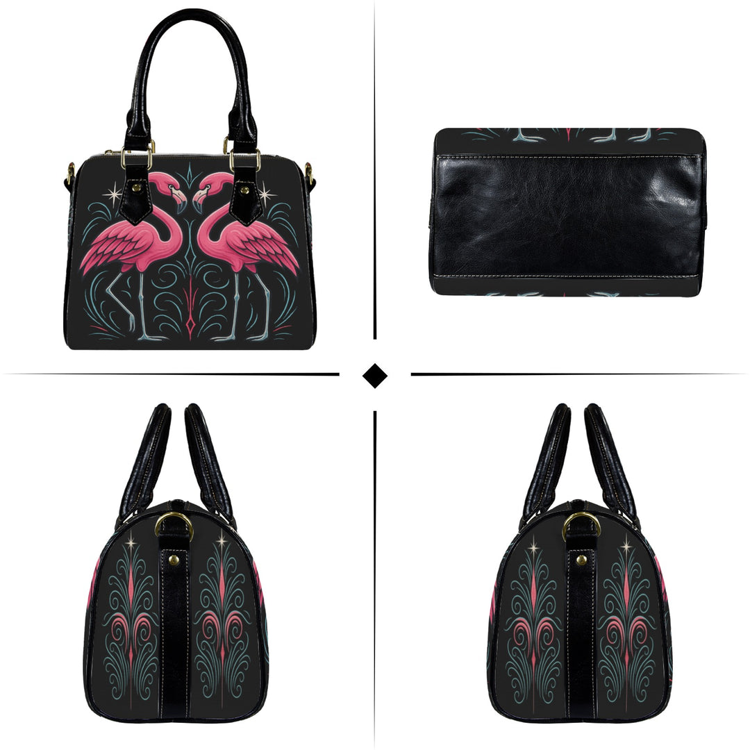 Custom Flamingos Handbag