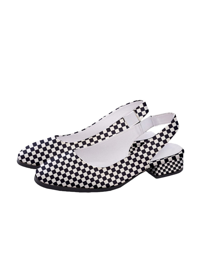 Checkerboard Women's Classic Slingback Heels
