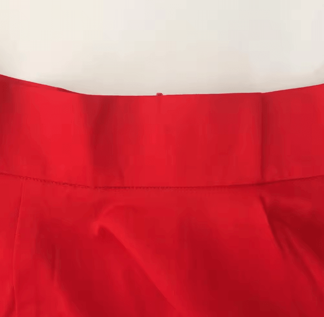 Red Cotton Full Circle Skirt - Poison Arrow Retro