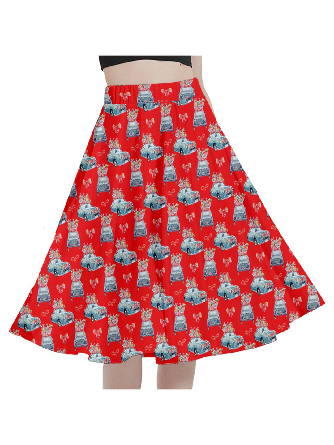 Cruisin' for Christmas Cheer Full Circle Skirt