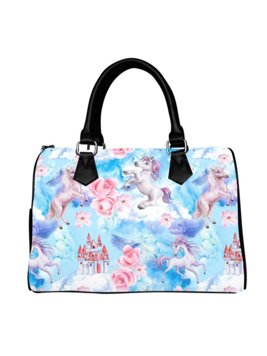 Fantasy Unicorns Barrel Type Handbag