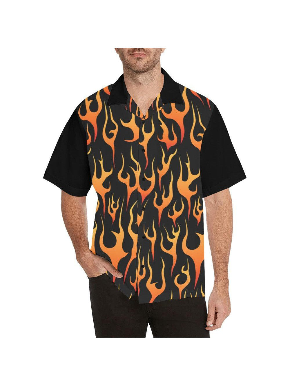 Flames Button Up Shirt