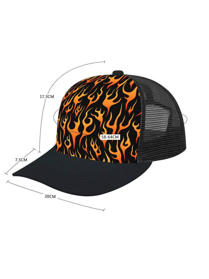 Flames Snapback Cap