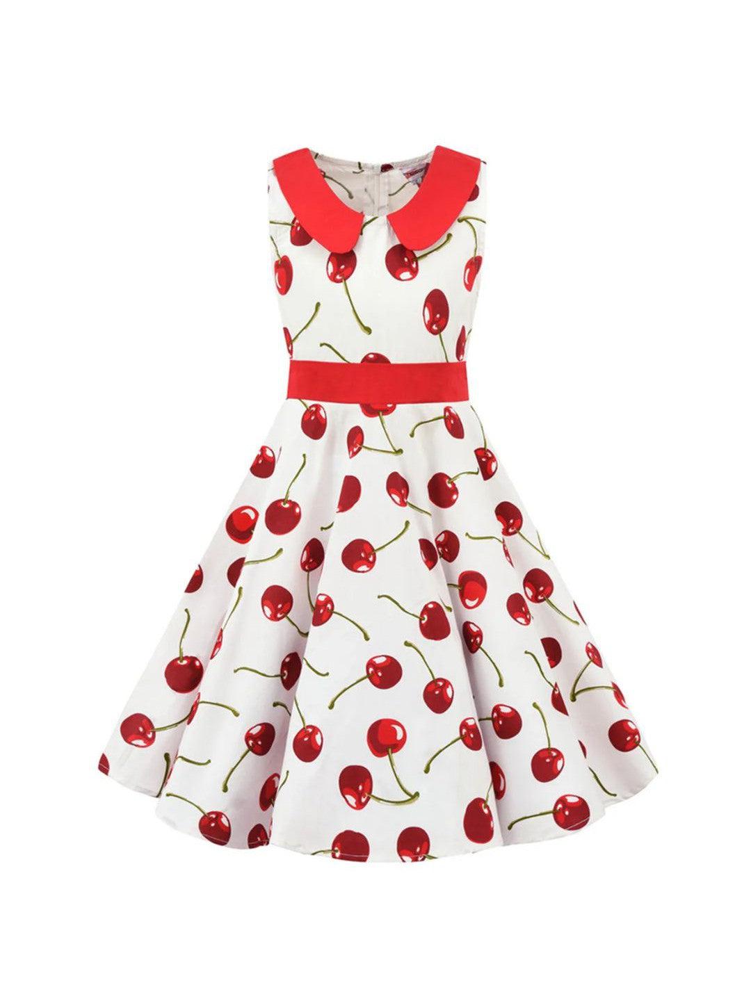 Girls Cherries Rockabilly Dress
