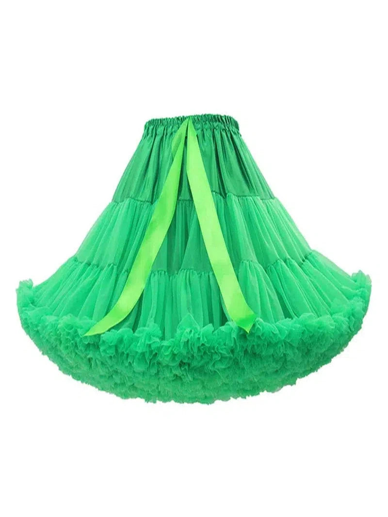Green Fluffy Petticoat 55cm