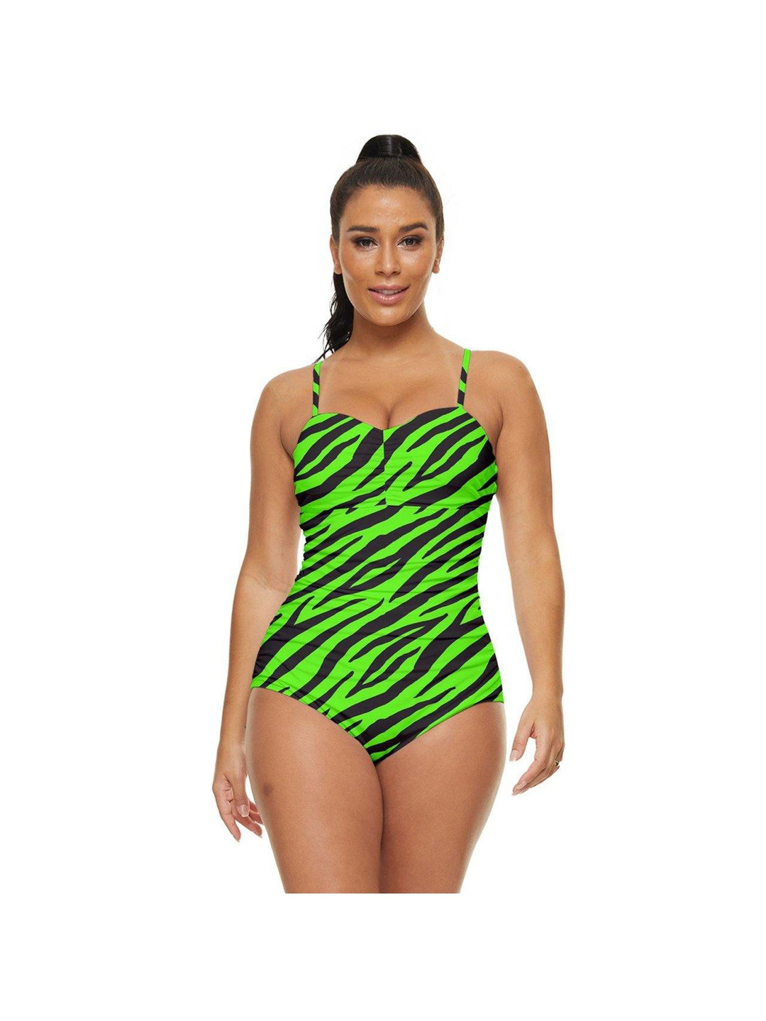 GREEN ZEBRA Retro Full Coverage Swimsuit