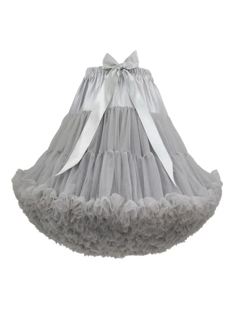 Grey Fluffy Petticoat 55cm