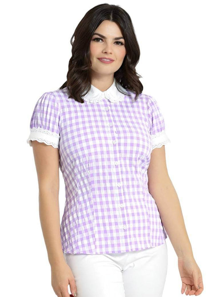 Hell Bunny BB Blouse - Poison Arrow Retro