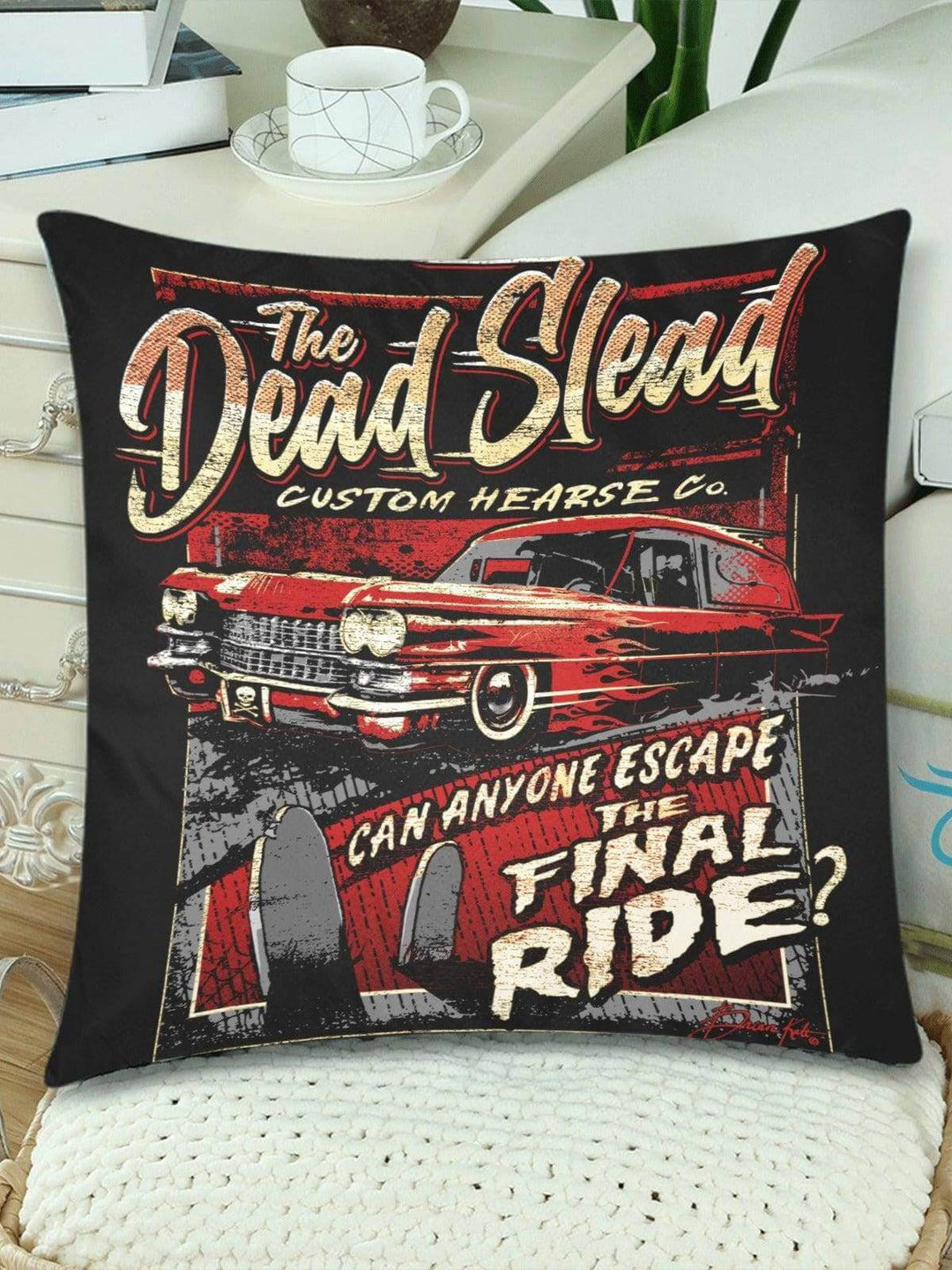 Dead Slead Throw Pillow Cover 18"x 18" (Twin Sides) (Set of 2) - Poison Arrow Retro