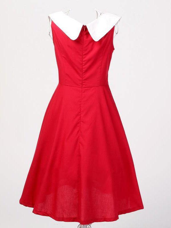 Jackie Ohhh Red Retro Midi Dress
