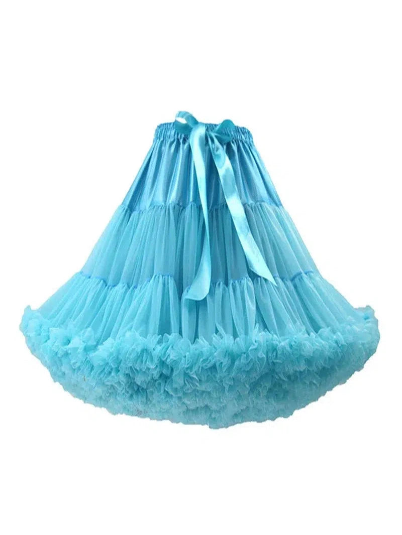 Light Blue Fluffy Petticoat 55cm