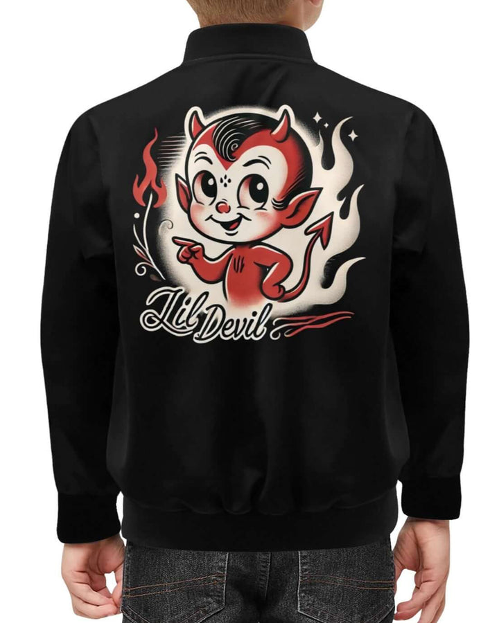 Lil Devil Kids Bomber Jacket with Pockets