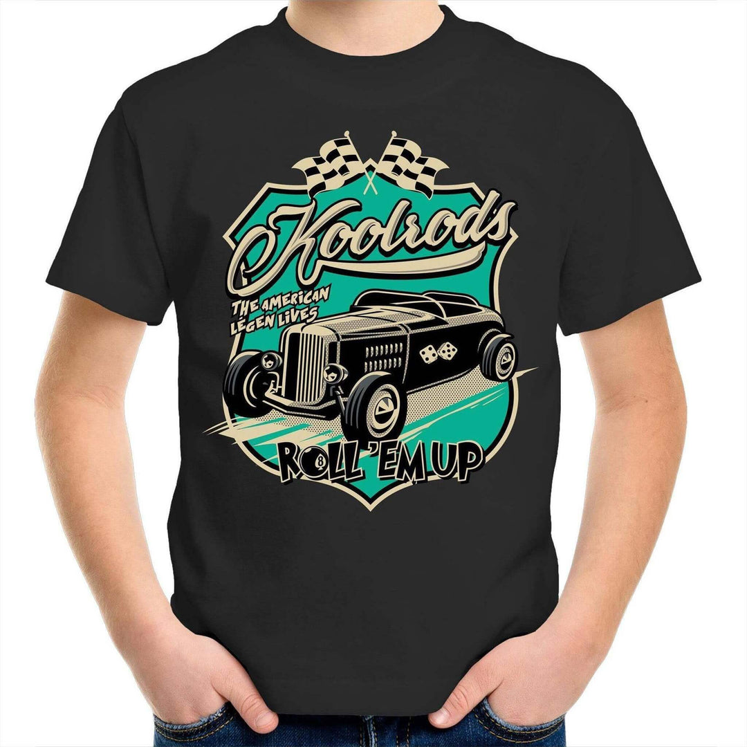 KOOLRODS TURQUOISE Kids Youth Crew T-Shirt - Poison Arrow Retro