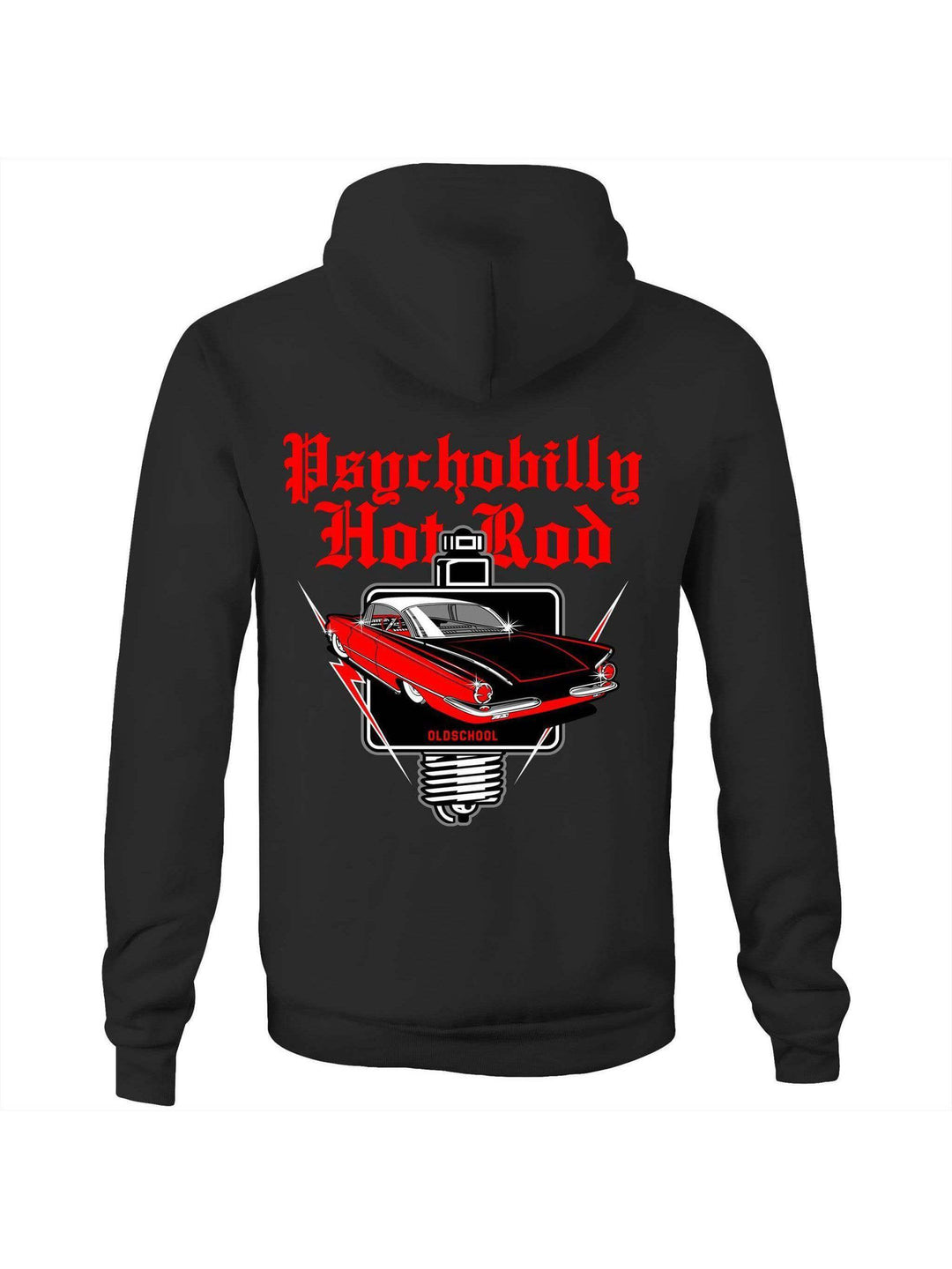 PSYCHOBILLY HOTROD - UNISEX FLEECY HOODIE - Poison Arrow Retro
