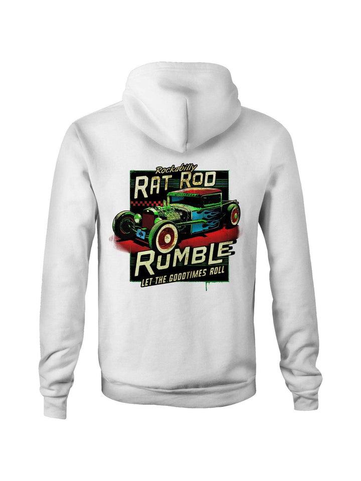 Rat Rod Rumble - Unisex Fleecy Hoodie - Poison Arrow Retro