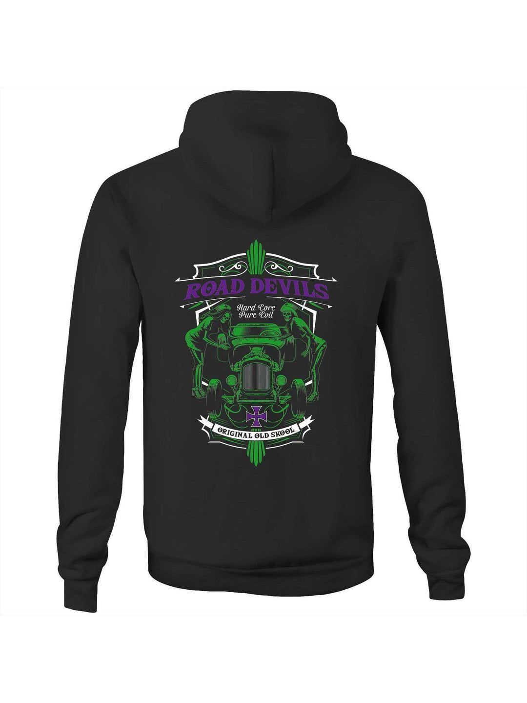 ROAD DEVILS - UNISEX FLEECY HOODIE - Poison Arrow Retro