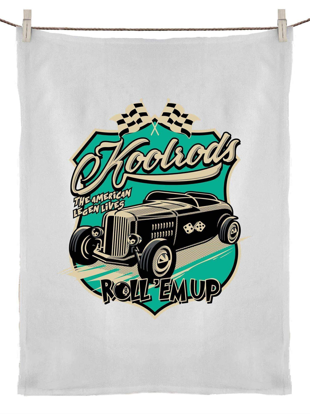 Koolrods Turquoise Tea Towel - Poison Arrow Retro