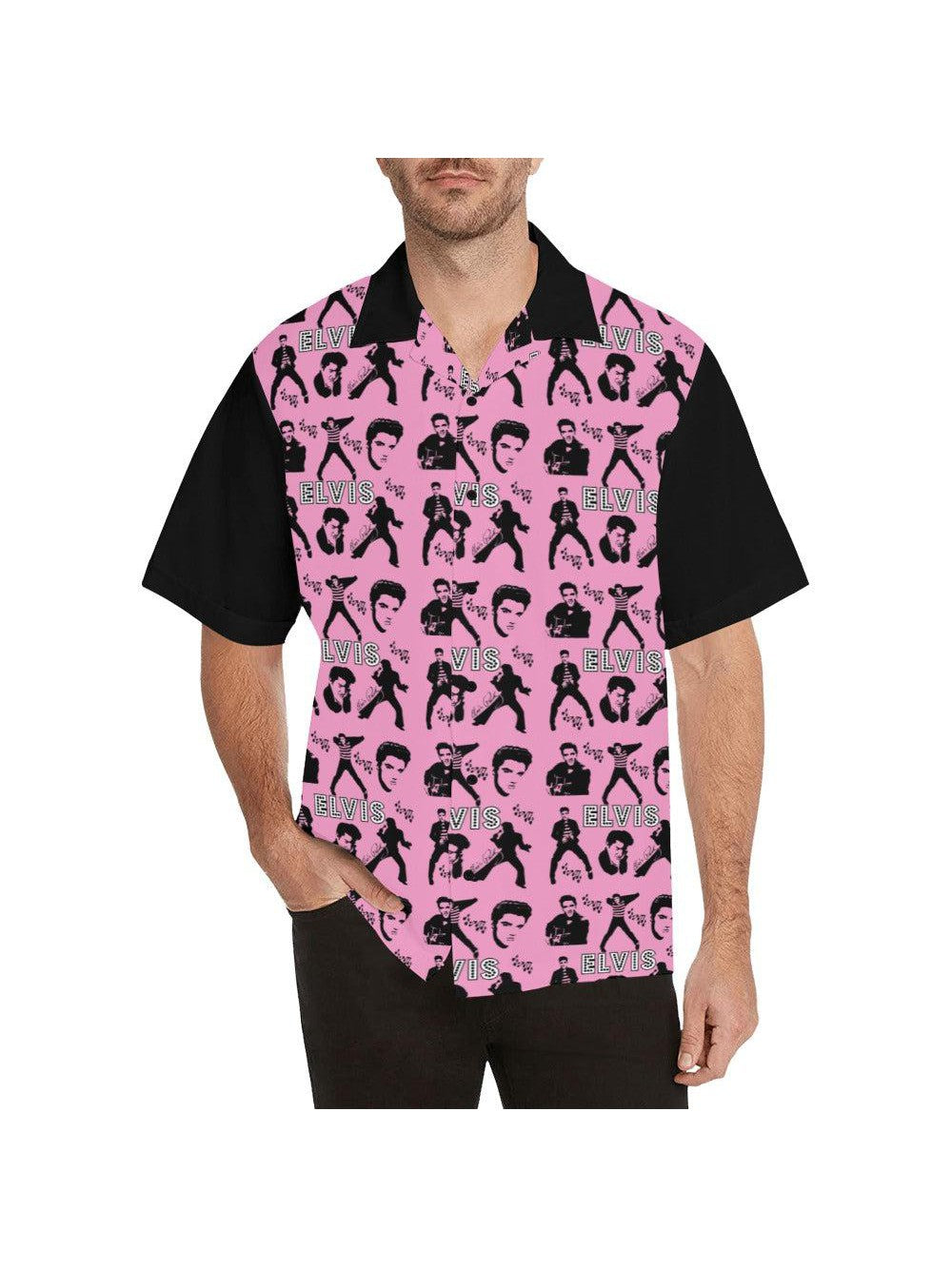 PINK Elvis Jailhouse Rock Mens Shirt