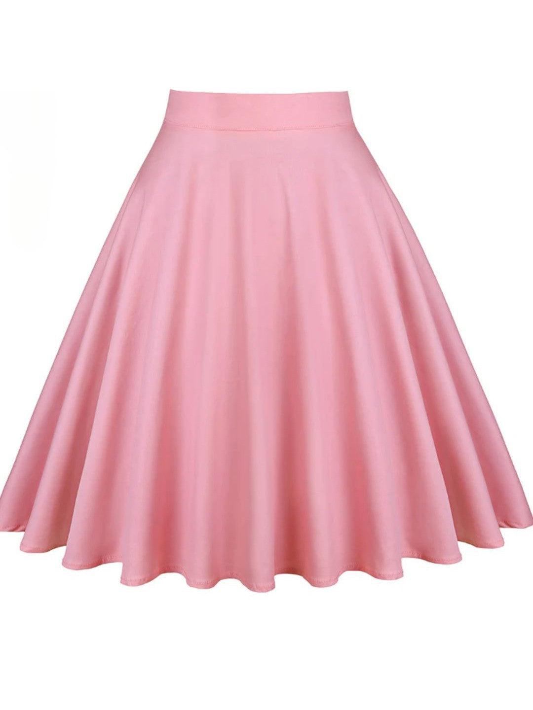 Pink Flared Skirt