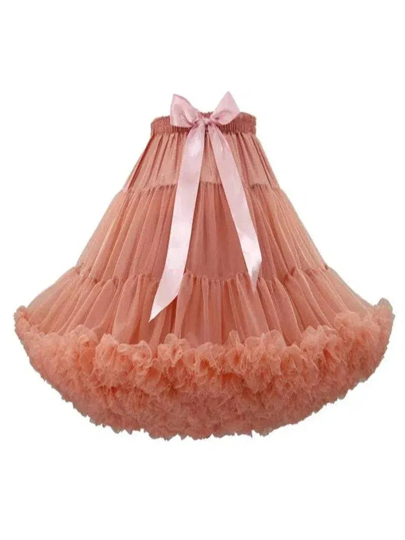Adult Women's Baby Pink Fluffy Mini Ruffled Petticoat main image 1