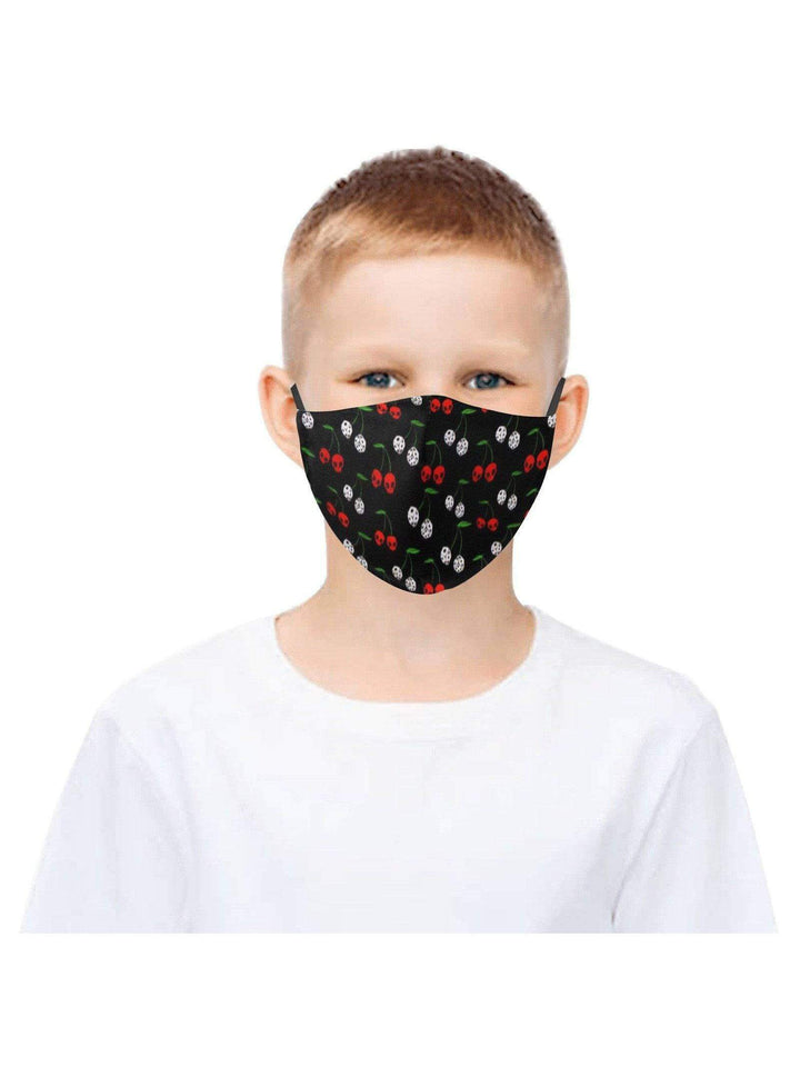 REUSABLE FACE MASKS WITH FILTERS - CHERRY SKULLS & DICE - Poison Arrow Retro