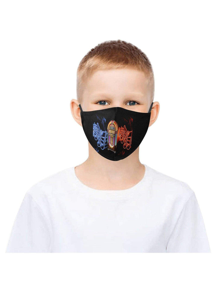 REUSABLE FACE MASKS WITH FILTERS - NEON JUKEBOX - Poison Arrow Retro