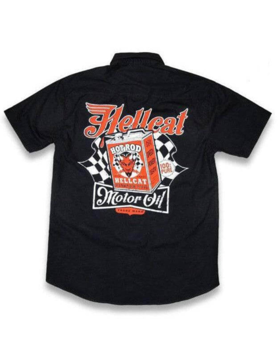 HOTROD HELLCAT Motor Oil II Button Up Shirt - Poison Arrow Retro