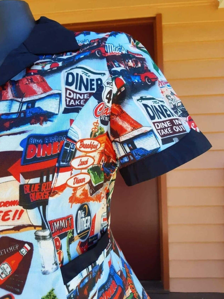 Happy Daze Diner Retro Midi Dress - Poison Arrow Retro