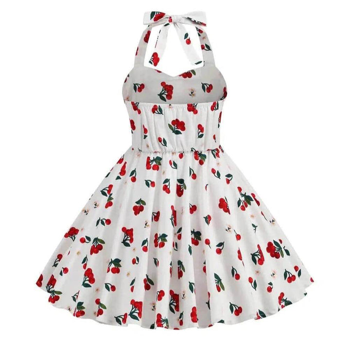 Girls Cherry Halter Rockabilly Dress - Poison Arrow Retro