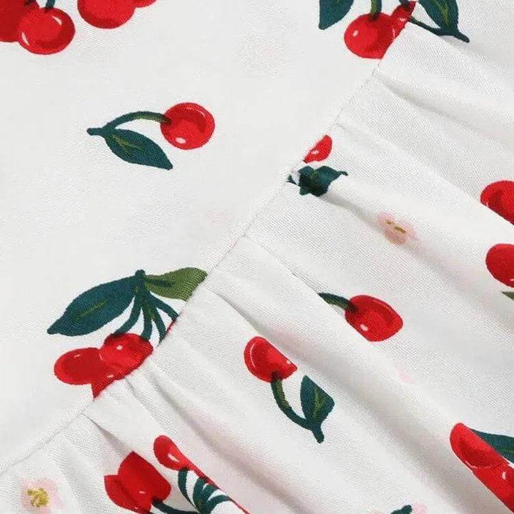 Girls Cherry Halter Rockabilly Dress - Poison Arrow Retro