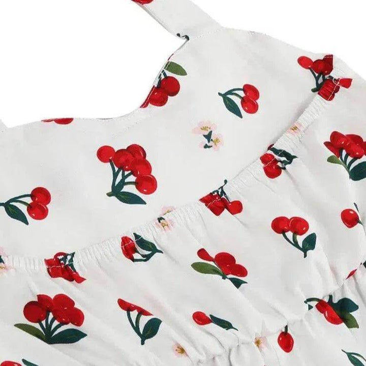 Girls Cherry Halter Rockabilly Dress - Poison Arrow Retro