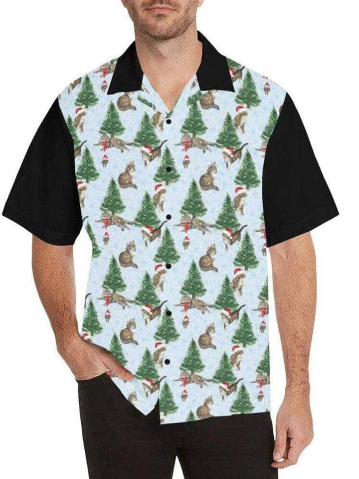 Christmas Cats Retro Bowling Shirt - Poison Arrow Retro