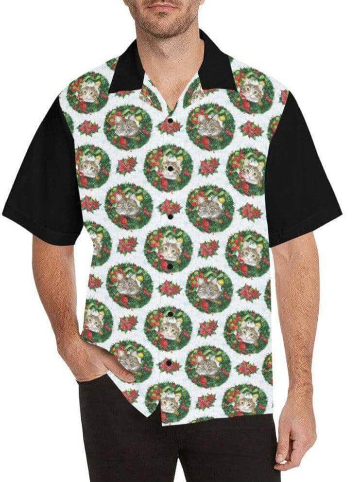 Christmas Cats Retro Bowling Shirt - Poison Arrow Retro