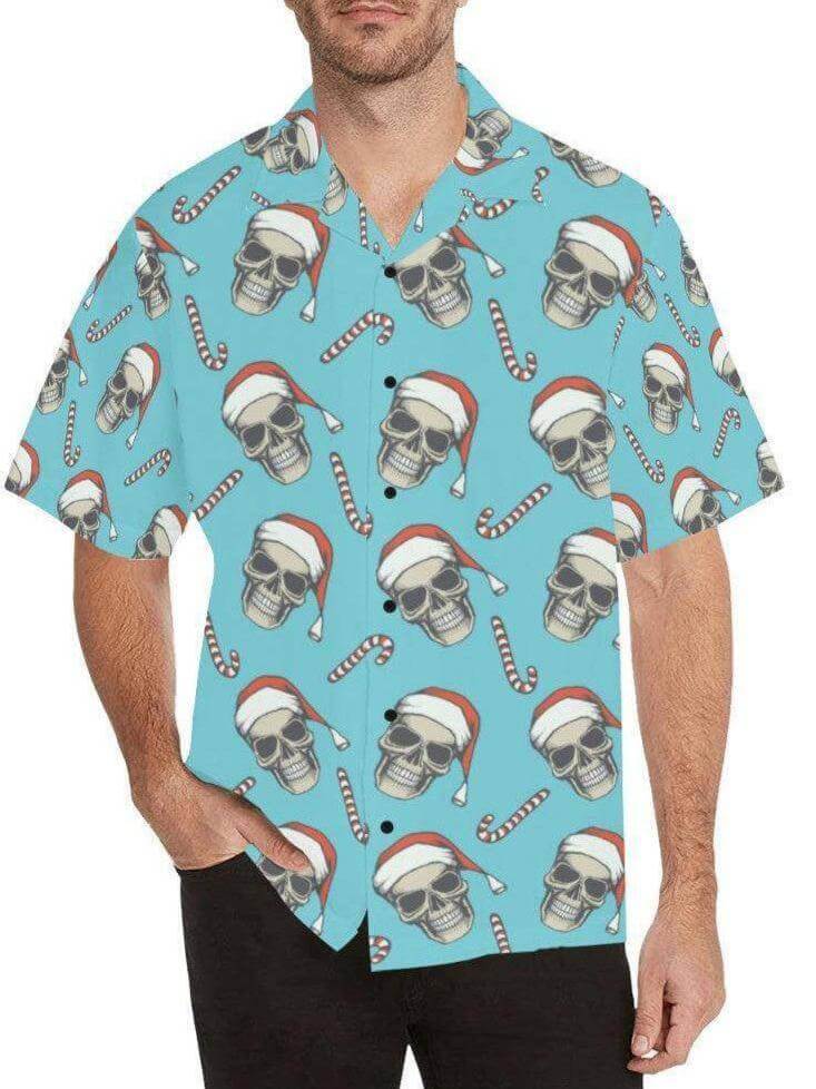 CHRISTMAS SKULLS Mens Shirts - Poison Arrow Retro