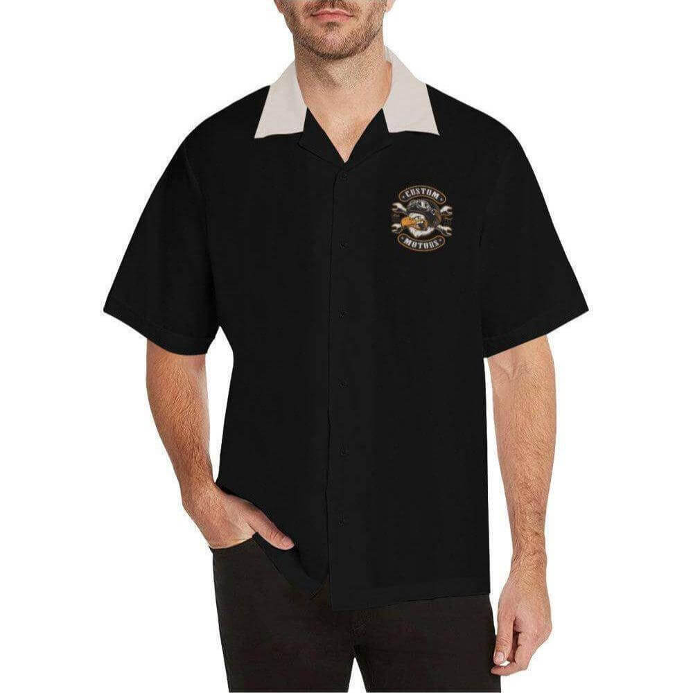CUSTOM MOTORS Men's Rockabilly Hotrod Shirt - Poison Arrow Retro