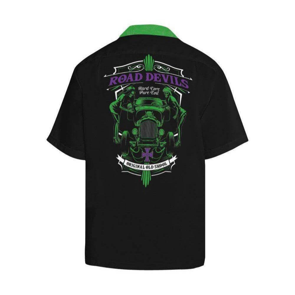 ROAD DEVILS Men's Rockabilly Hotrod Shirt - Poison Arrow Retro