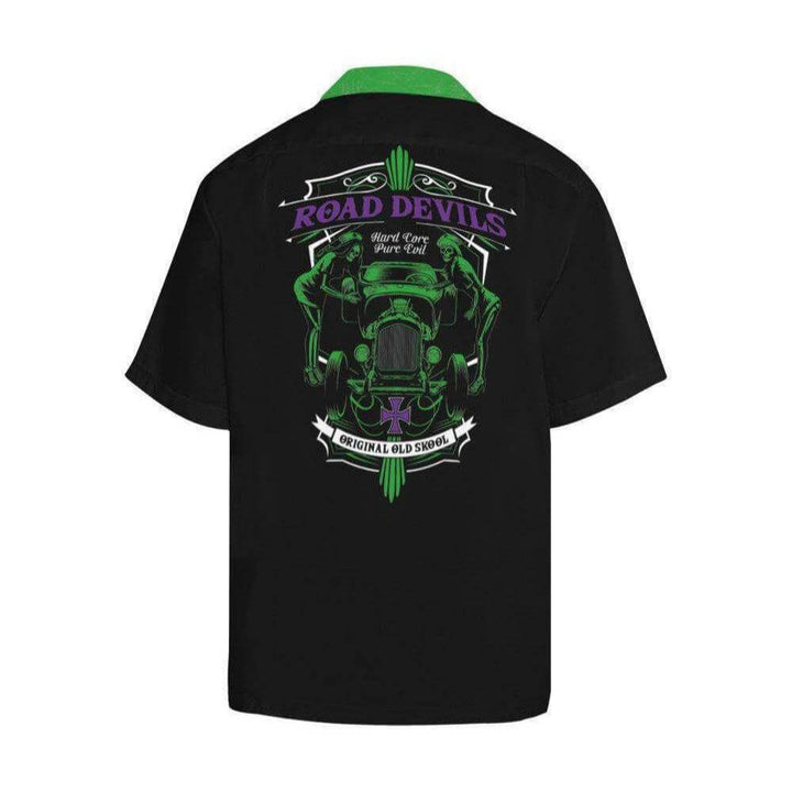 ROAD DEVILS Men's Rockabilly Hotrod Shirt - Poison Arrow Retro