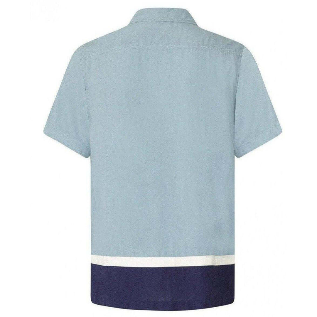 WALTER RETRO BOWLING SHIRT PETROL/NAVY - Poison Arrow Retro