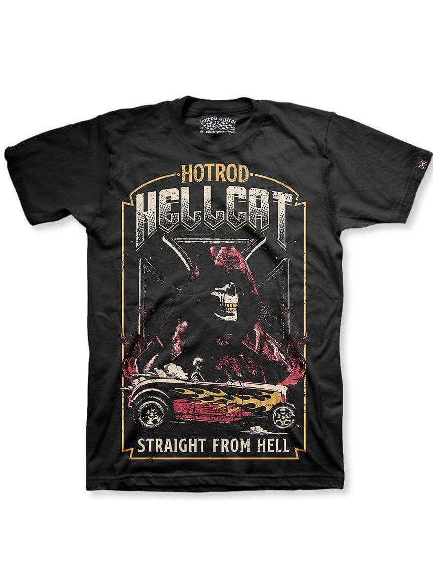 Hotrod Hellcat Mens Tshirt Straight From Hell - Poison Arrow Retro